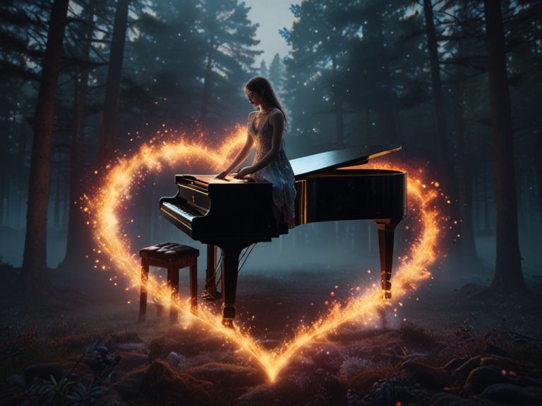 Heart Fires - Woman on Piano